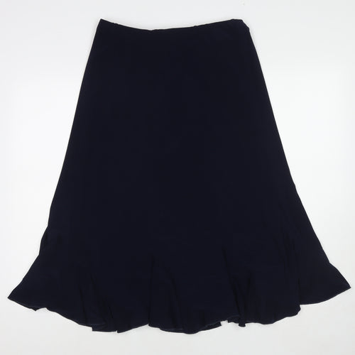 Saloos Womens Blue Polyester Trumpet Skirt Size L