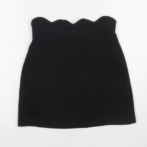 Cooperative Womens Black Polyester A-Line Skirt Size XS Zip