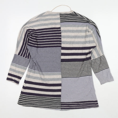 Brantree Womens Multicoloured Round Neck Striped Cotton Pullover Jumper Size XS