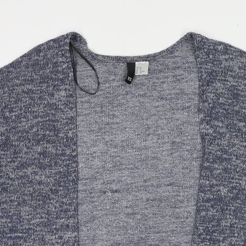 Divided by H&M Womens Blue V-Neck Viscose Cardigan Jumper Size XS