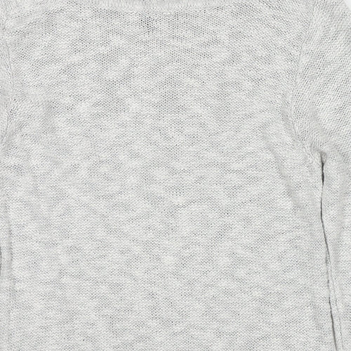 Marks and Spencer Womens Grey Round Neck Acrylic Pullover Jumper Size 10