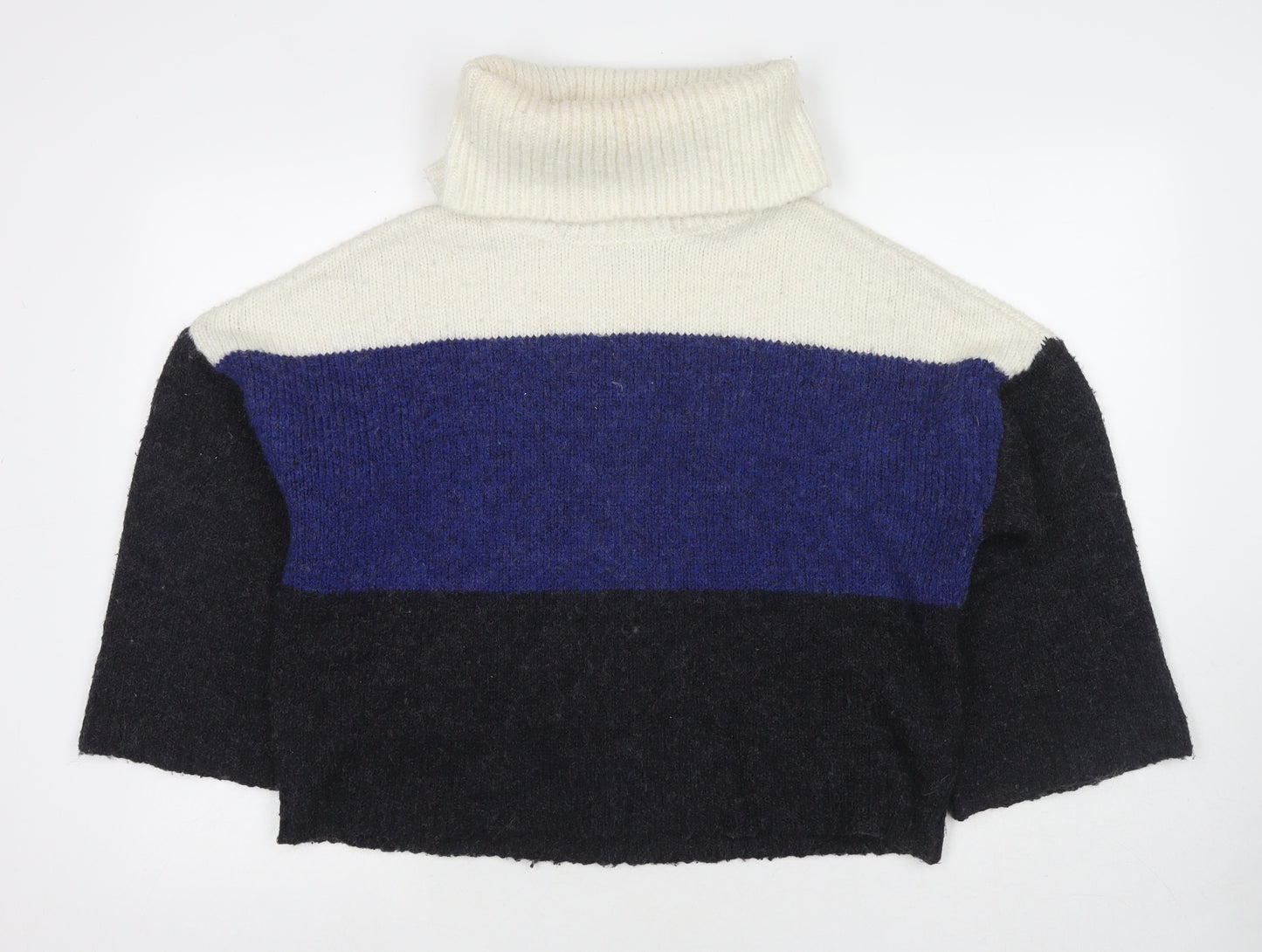 Only Womens Multicoloured Roll Neck Polyester Pullover Jumper Size M
