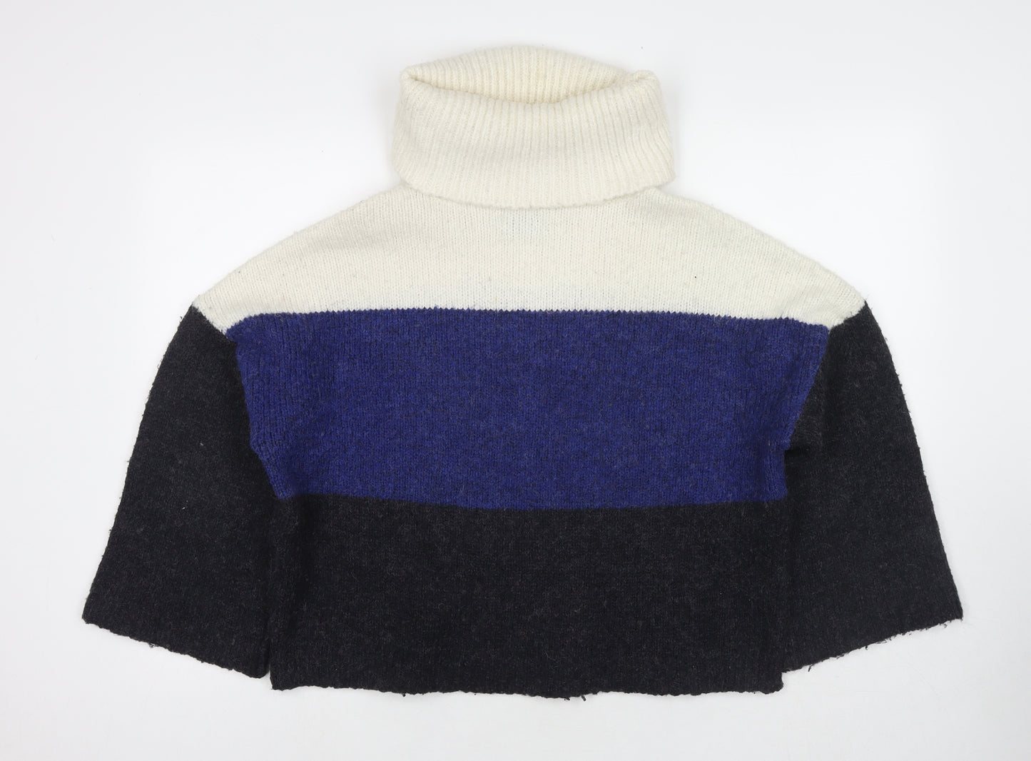 Only Womens Multicoloured Roll Neck Polyester Pullover Jumper Size M