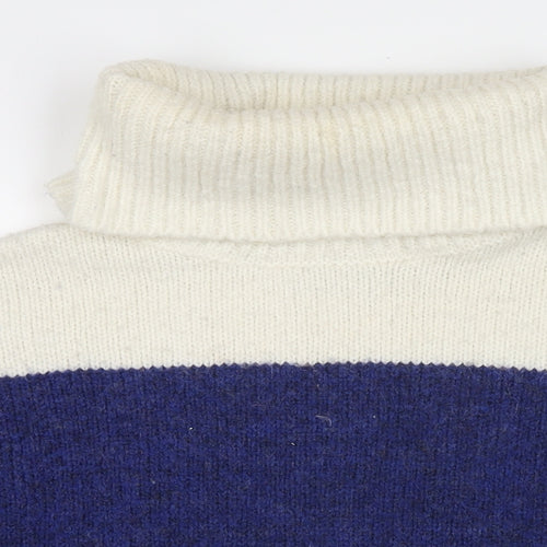 Only Womens Multicoloured Roll Neck Polyester Pullover Jumper Size M