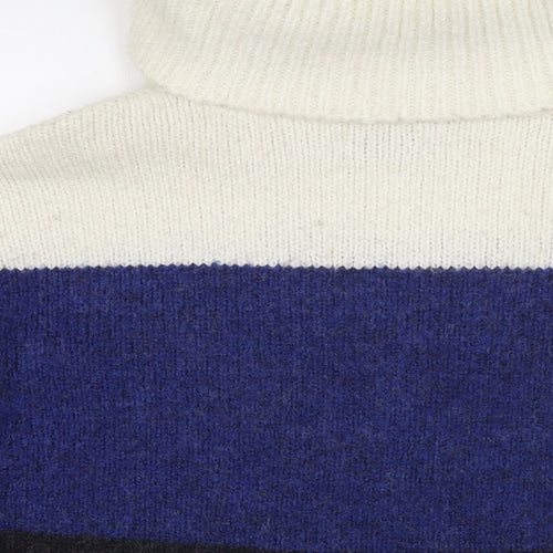 Only Womens Multicoloured Roll Neck Polyester Pullover Jumper Size M