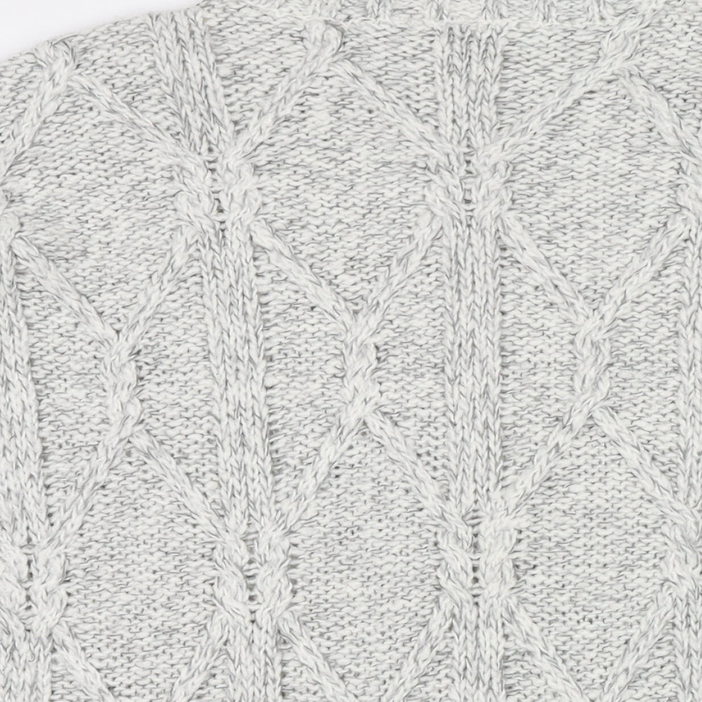 Divided by H&M Womens Grey Roll Neck Acrylic Pullover Jumper Size S