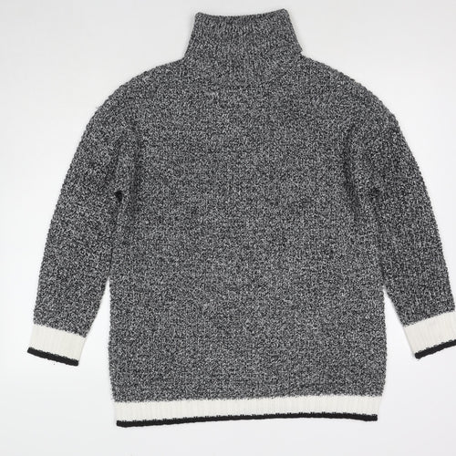 H&M Womens Black Roll Neck Acrylic Pullover Jumper Size S