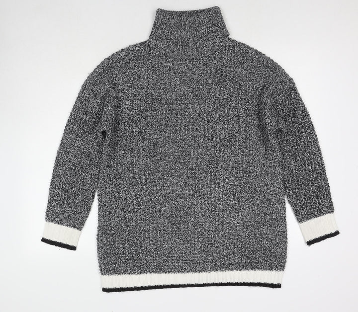 H&M Womens Black Roll Neck Acrylic Pullover Jumper Size S