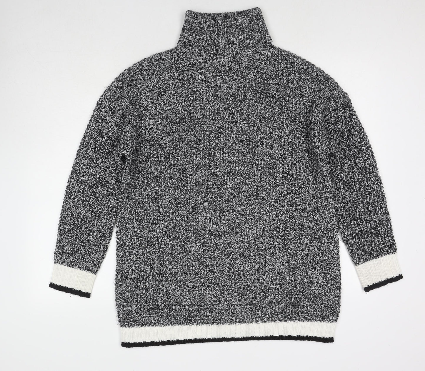 H&M Womens Black Roll Neck Acrylic Pullover Jumper Size S