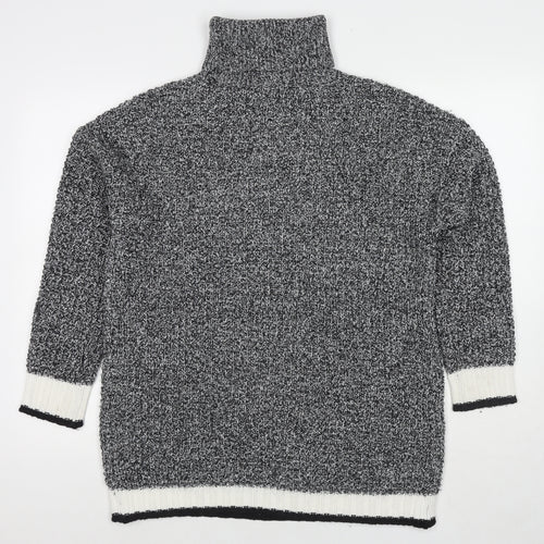 H&M Womens Black Roll Neck Acrylic Pullover Jumper Size S