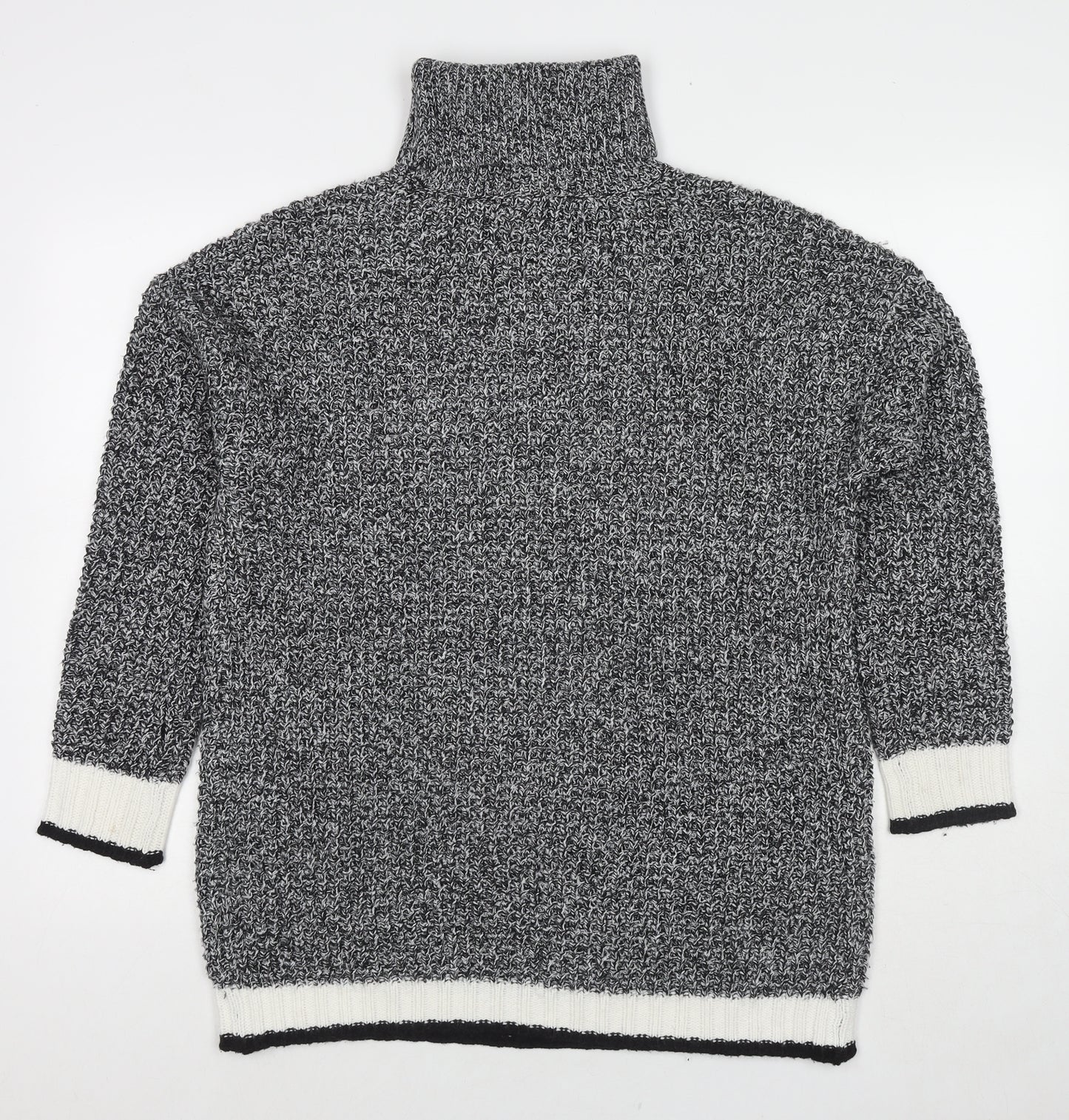 H&M Womens Black Roll Neck Acrylic Pullover Jumper Size S