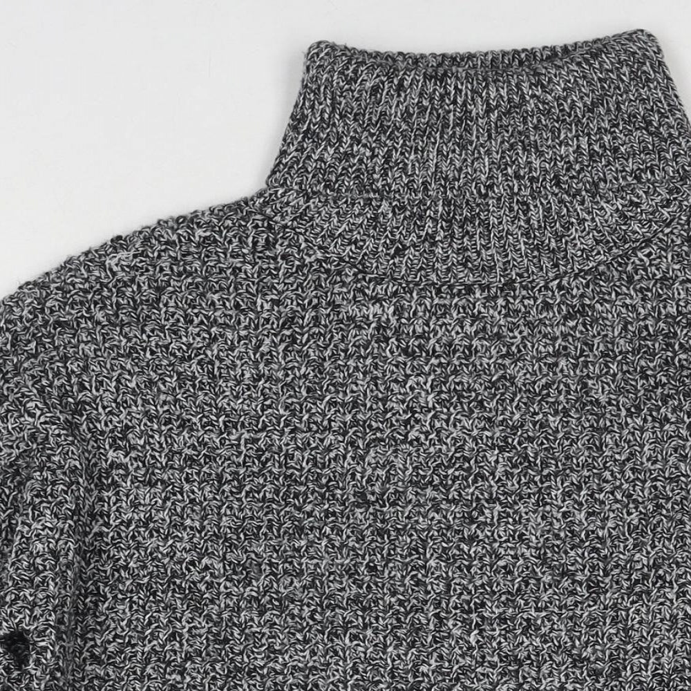 H&M Womens Black Roll Neck Acrylic Pullover Jumper Size S