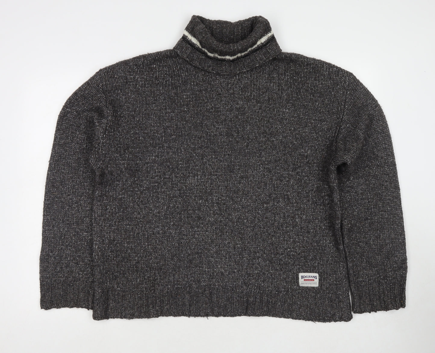 BDG Womens Grey Roll Neck Polyester Pullover Jumper Size L