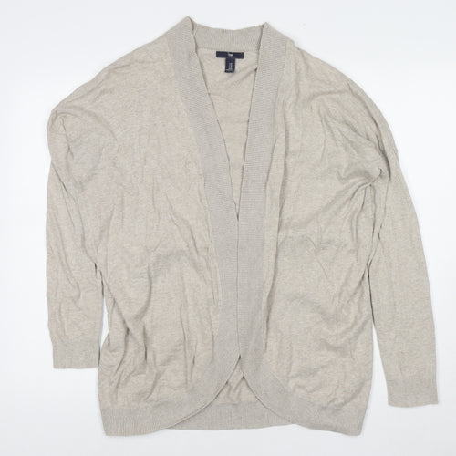 Gap Womens Beige V-Neck Cotton Cape Jumper Size M
