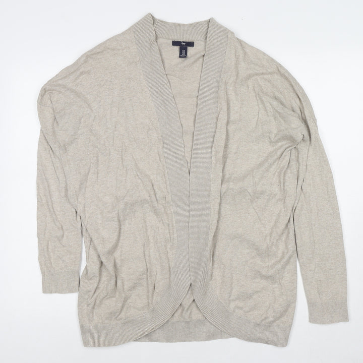 Gap Womens Beige V-Neck Cotton Cape Jumper Size M