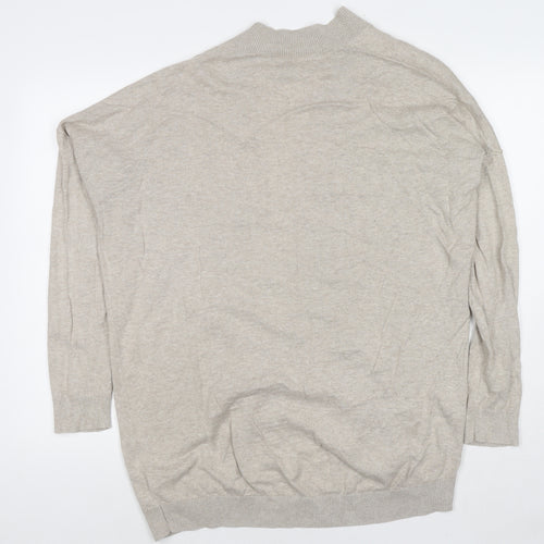Gap Womens Beige V-Neck Cotton Cape Jumper Size M