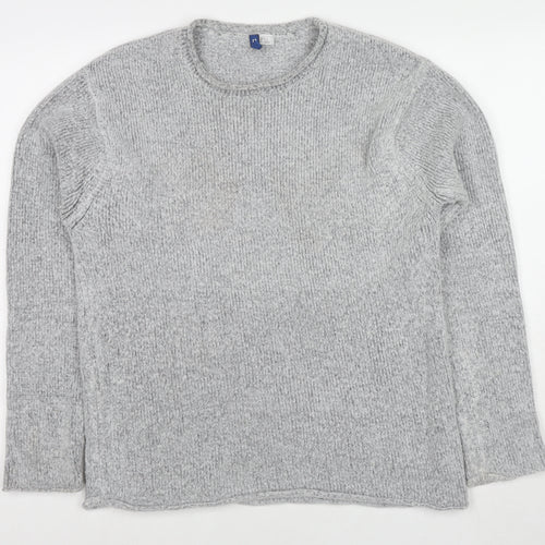 Divided by H&M Womens Grey Round Neck Polyester Pullover Jumper Size S