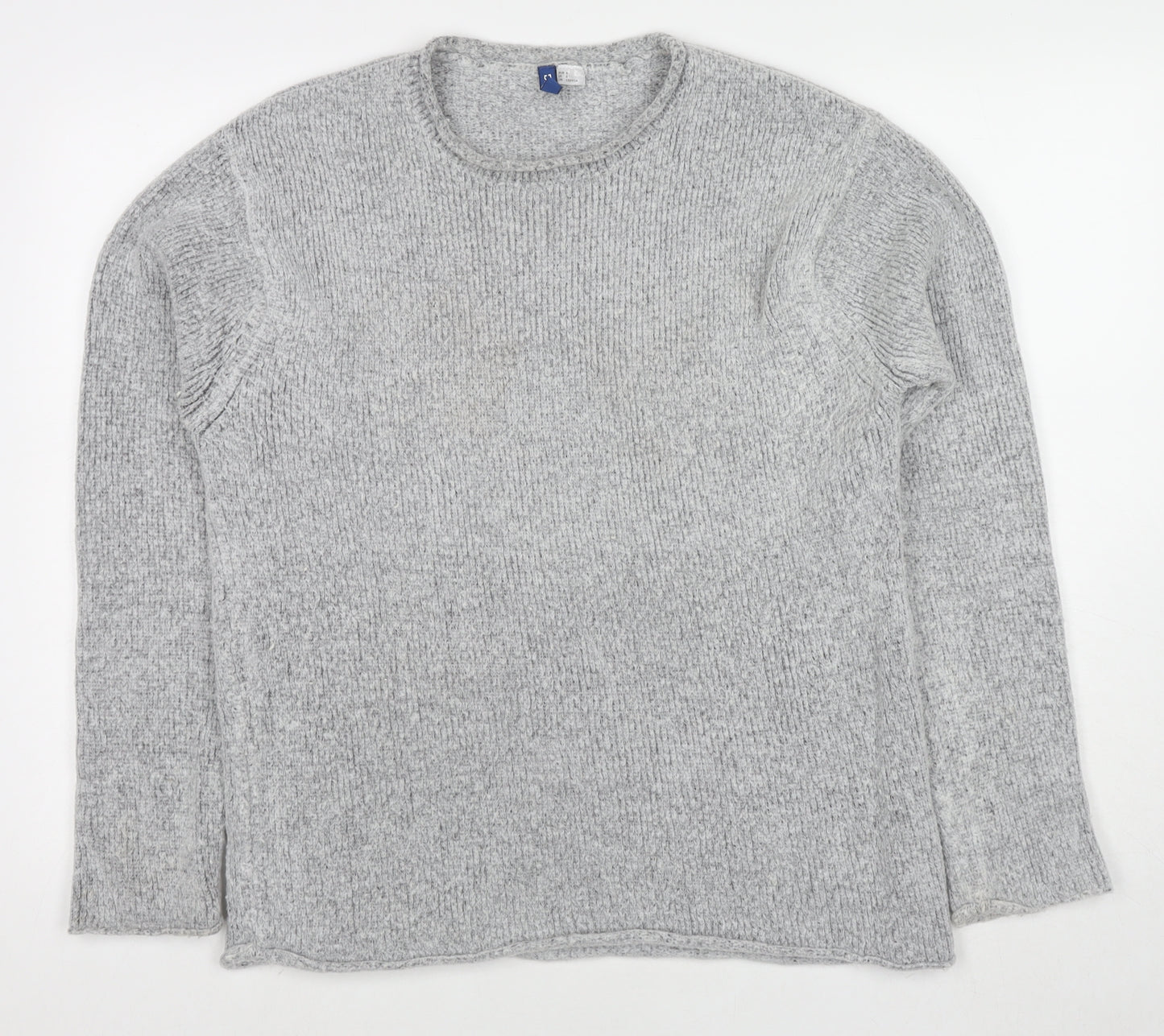 Divided by H&M Womens Grey Round Neck Polyester Pullover Jumper Size S