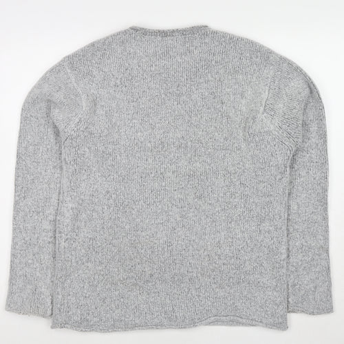 Divided by H&M Womens Grey Round Neck Polyester Pullover Jumper Size S