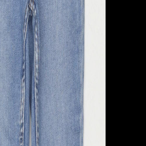 New Look Girls Blue Cotton Skinny Jeans Size 12 Years L25 in Regular Zip - Distressed