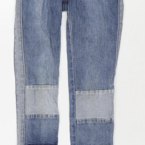 NEXT Girls Blue Cotton Skinny Jeans Size 5 Years Regular Zip