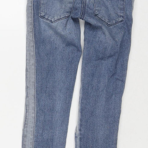 NEXT Girls Blue Cotton Skinny Jeans Size 5 Years Regular Zip