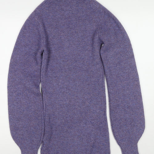Aria Cove Womens Purple Mock Neck Polyester Tunic Jumper Size 8