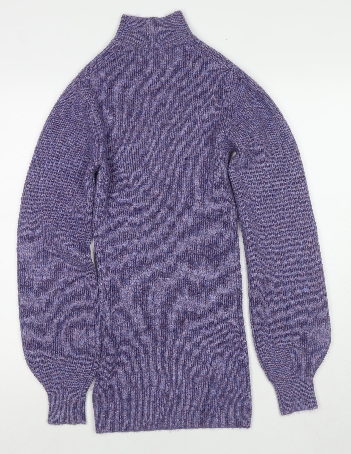 Aria Cove Womens Purple Mock Neck Polyester Tunic Jumper Size 8