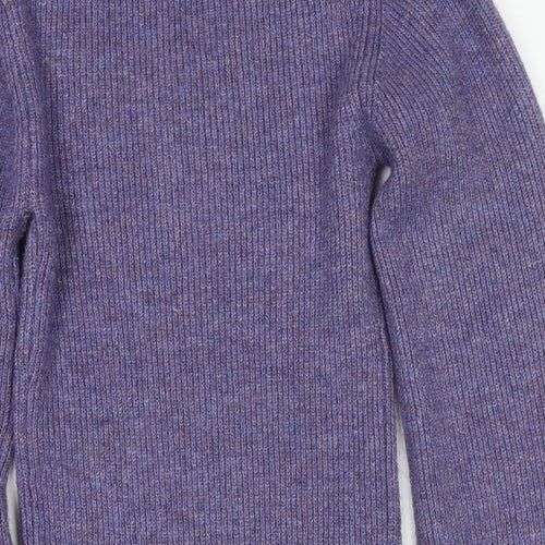Aria Cove Womens Purple Mock Neck Polyester Tunic Jumper Size 8