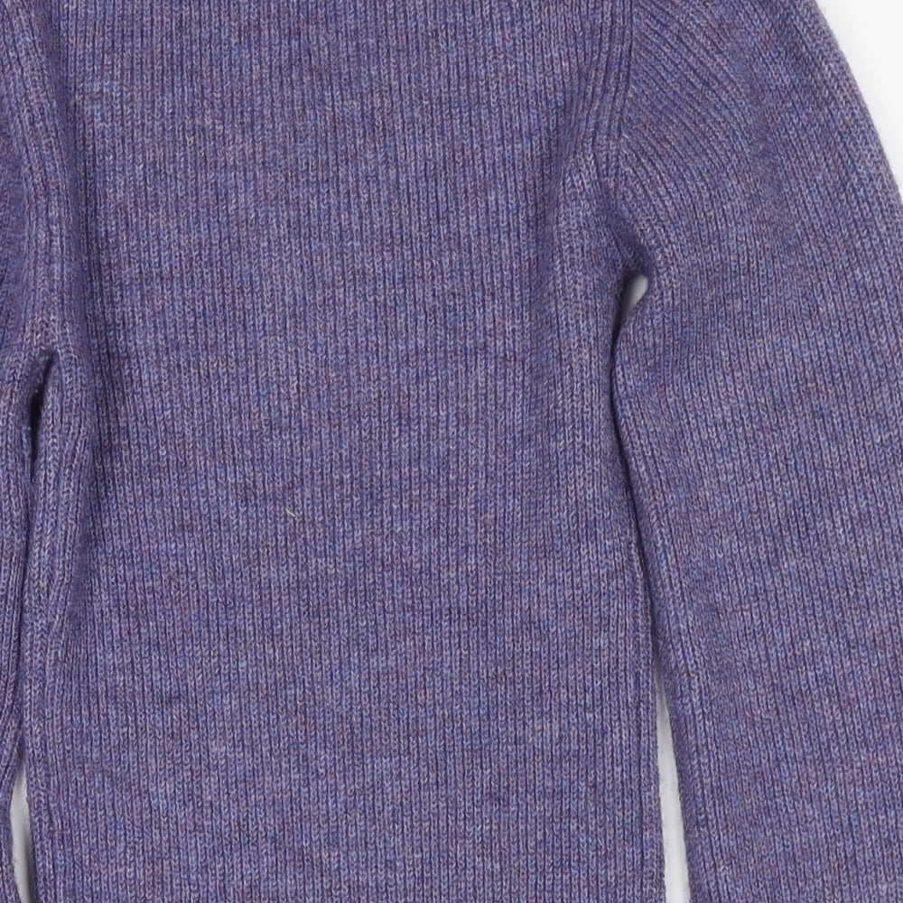 Aria Cove Womens Purple Mock Neck Polyester Tunic Jumper Size 8