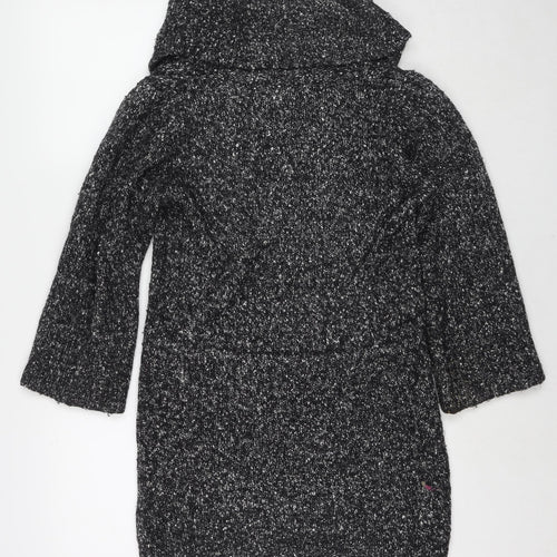 Monsoon Womens Grey Roll Neck Cotton Tunic Jumper Size S