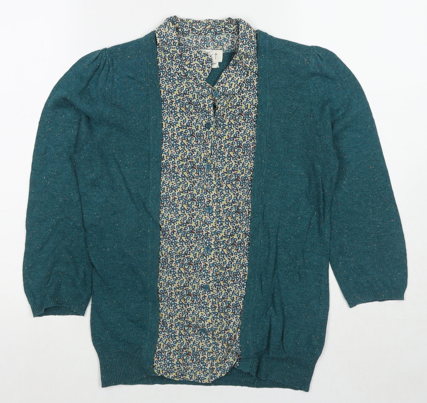 NEXT Womens Blue Collared Acrylic Pullover Jumper Size 10