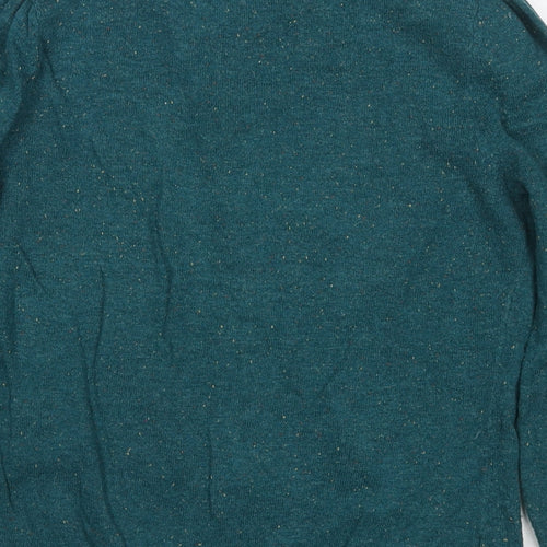NEXT Womens Blue Collared Acrylic Pullover Jumper Size 10