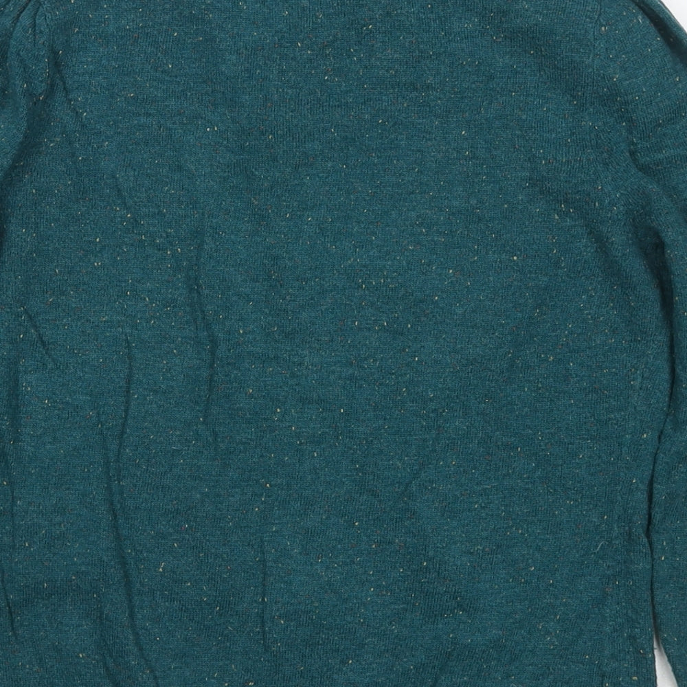 NEXT Womens Blue Collared Acrylic Pullover Jumper Size 10