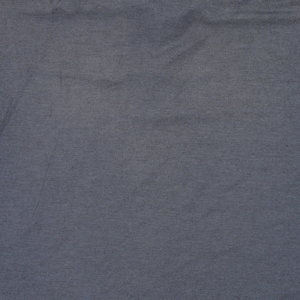 Marks and Spencer Mens Blue Cotton Polo Size L Collared Pullover