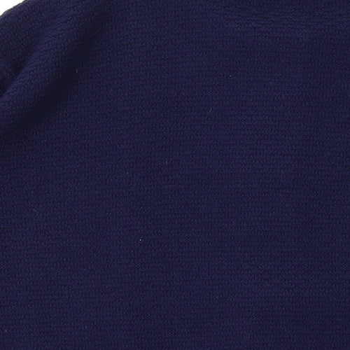 Care Womens Blue Round Neck Acrylic Cardigan Jumper Size XL