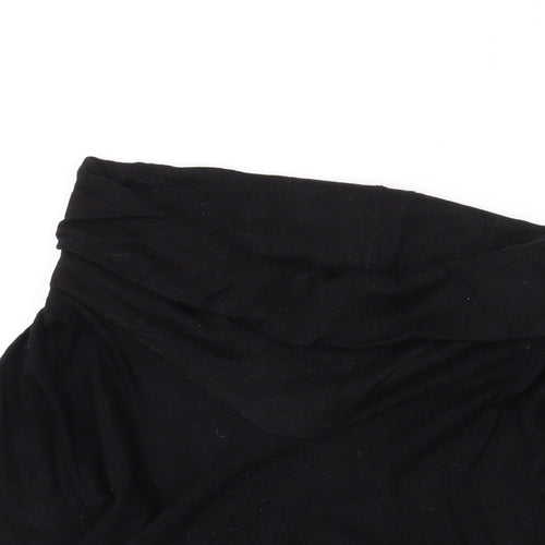 Topshop Womens Black Roll Neck Viscose Pullover Jumper Size 10