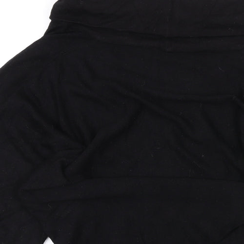 Topshop Womens Black Roll Neck Viscose Pullover Jumper Size 10
