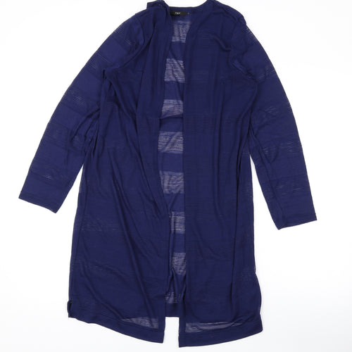 NEXT Womens Blue V-Neck Acrylic Cardigan Jumper Size 14