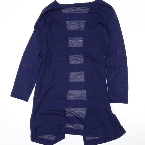 NEXT Womens Blue V-Neck Acrylic Cardigan Jumper Size 14
