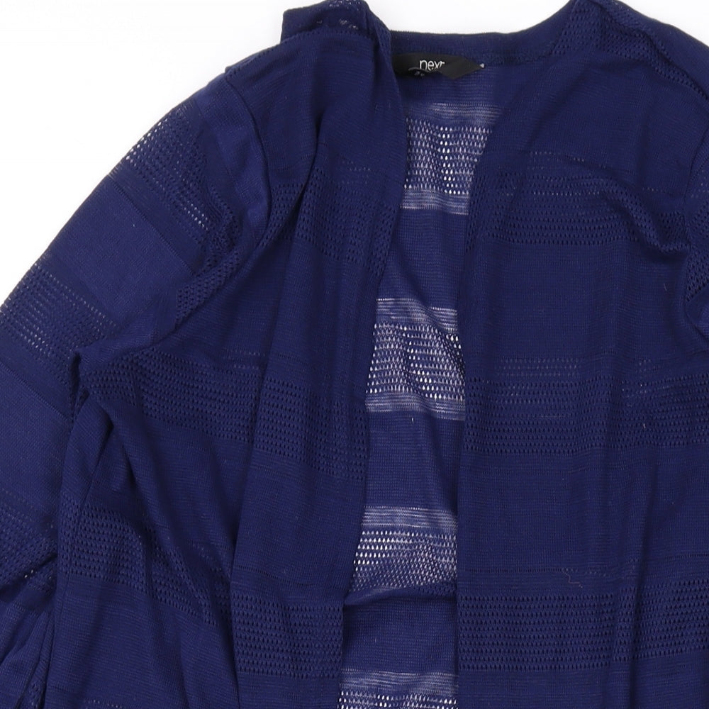 NEXT Womens Blue V-Neck Acrylic Cardigan Jumper Size 14