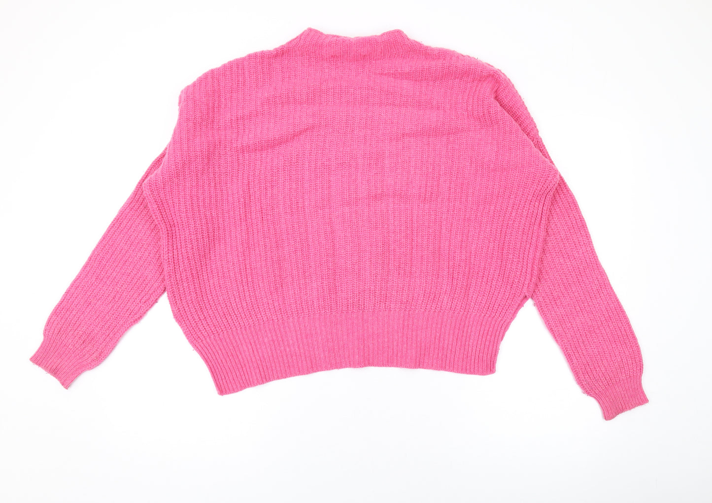 Whistles Womens Pink Mock Neck Acrylic Pullover Jumper Size S