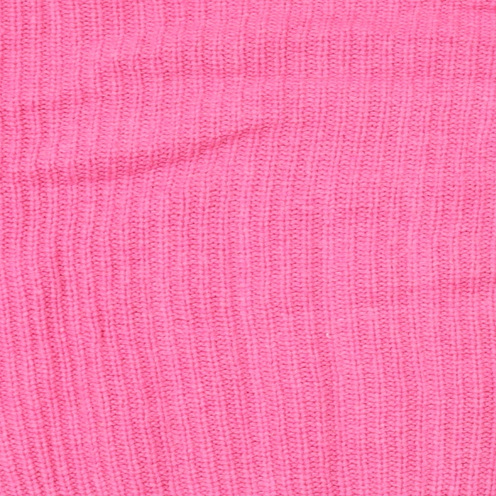 Whistles Womens Pink Mock Neck Acrylic Pullover Jumper Size S