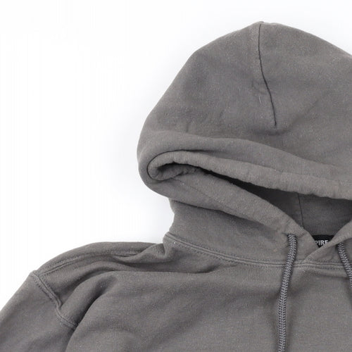 Missy Empire Womens Grey Cotton Pullover Hoodie Size 6 Pullover