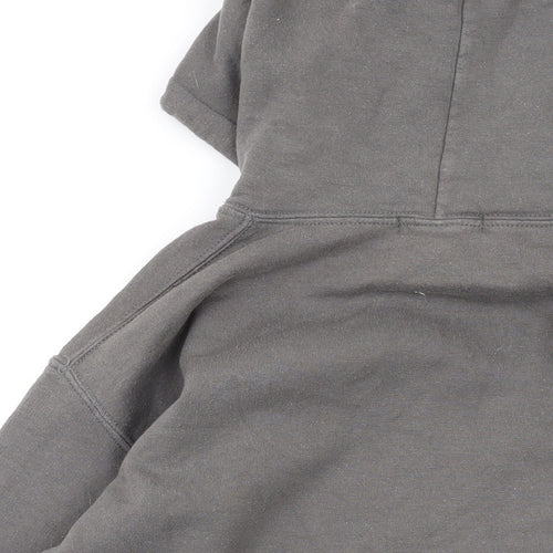 Missy Empire Womens Grey Cotton Pullover Hoodie Size 6 Pullover