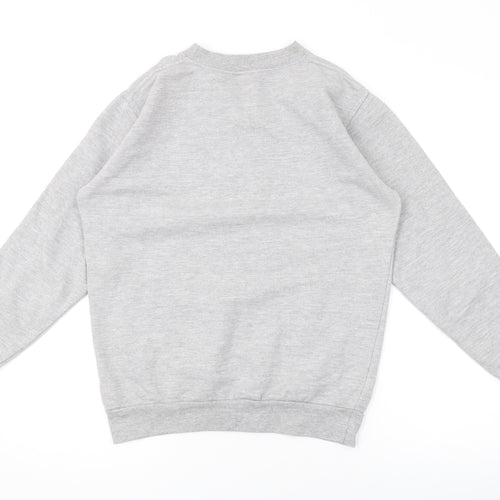 Stars & Stripes Mens Grey Cotton Pullover Sweatshirt Size S - Logo