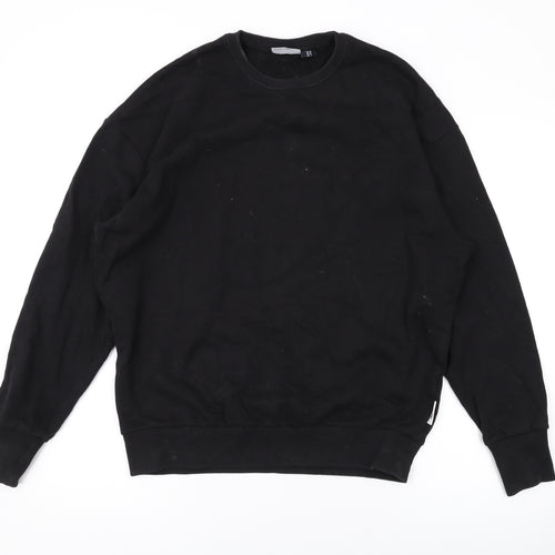 ASOS Womens Black Cotton Pullover Sweatshirt Size 10 Pullover