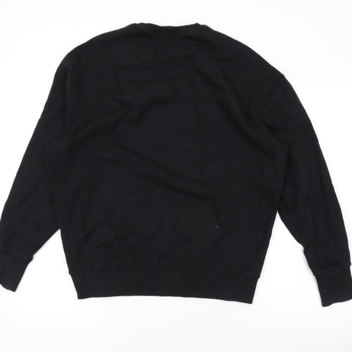 ASOS Womens Black Cotton Pullover Sweatshirt Size 10 Pullover