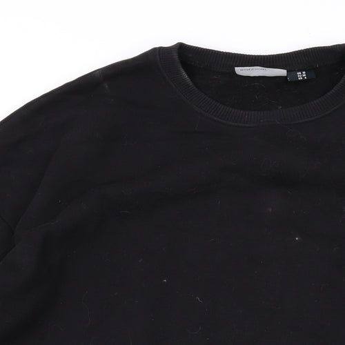 ASOS Womens Black Cotton Pullover Sweatshirt Size 10 Pullover