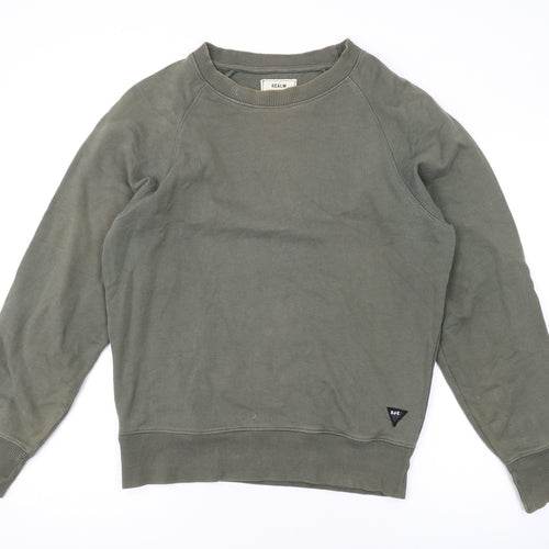 Realm & Empire Mens Green Cotton Pullover Sweatshirt Size S
